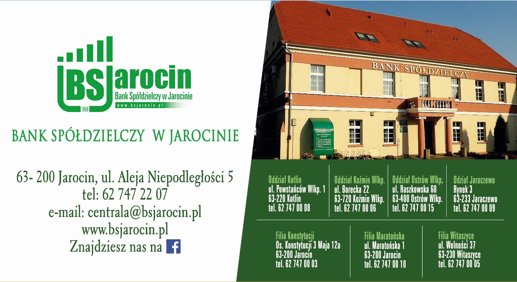 Bank Spółdzielczy w Jarocinie - banki spółdzielcze JAROCIN banki spółdzielcze JAROCIN